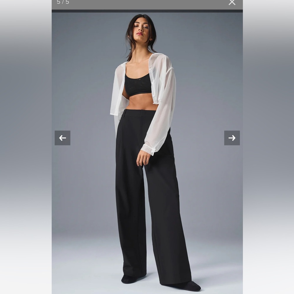 Alo High-Waist Pursuit Trouser Black Size Medium